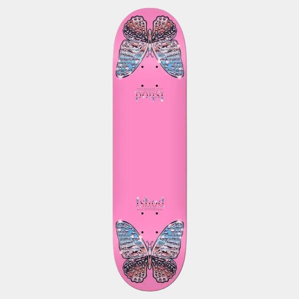 Real Skateboards Ishod Wair Mariposa Chrome Twin Tail Deck 8.25" Pink-Black Sheep Skate Shop