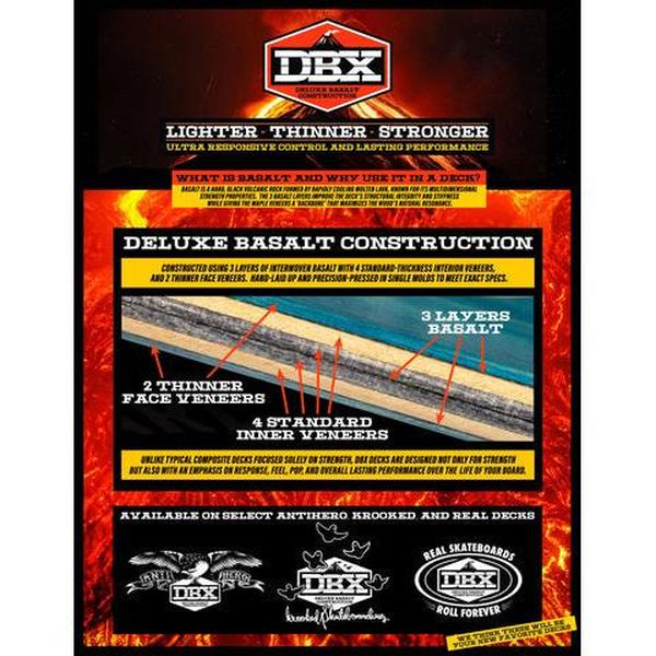 Real Skateboards Oval DBX Basalt Deck 8.5" Silver Foil-Black Sheep Skate Shop