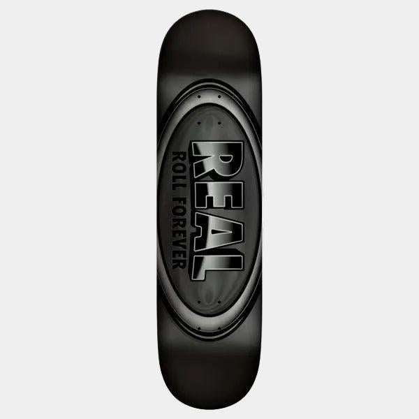Real Skateboards Oval DBX Basalt Deck 8.5" Silver Foil-Black Sheep Skate Shop