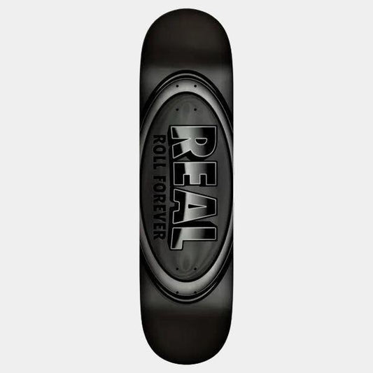 Real Skateboards Oval DBX Basalt Deck 8.5" Silver Foil-Black Sheep Skate Shop