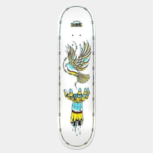 Real Skateboards Team Synthetic Peace Deck 8.25" White-Black Sheep Skate Shop