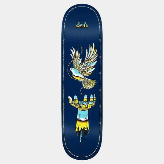 Real Skateboards Team Synthetic Peace Deck 8.5" Blue-Black Sheep Skate Shop