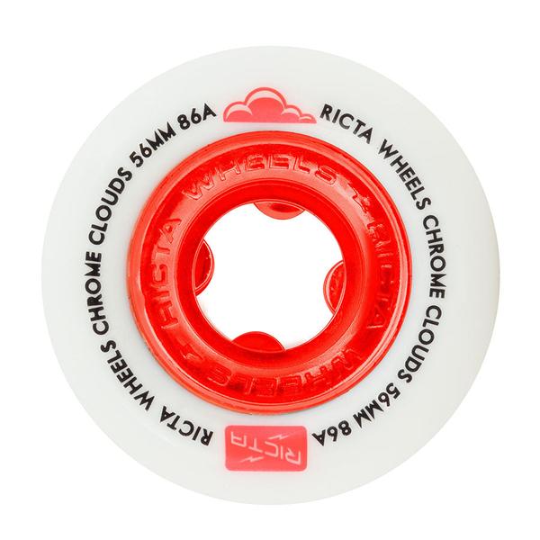 Ricta Wheels Chrome Clouds 56mm 86a White - Red-Black Sheep Skate Shop