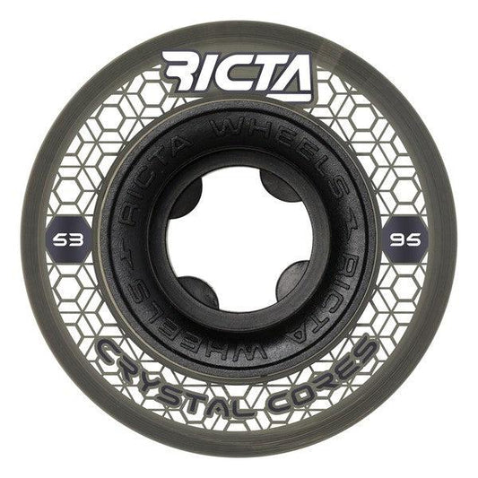 Ricta Wheels Crystal Cores 53mm 95a Clear Black-Black Sheep Skate Shop