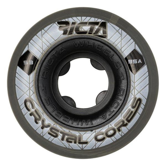 Ricta Wheels Crystal Cores 53mm 95a Clear Black-Black Sheep Skate Shop