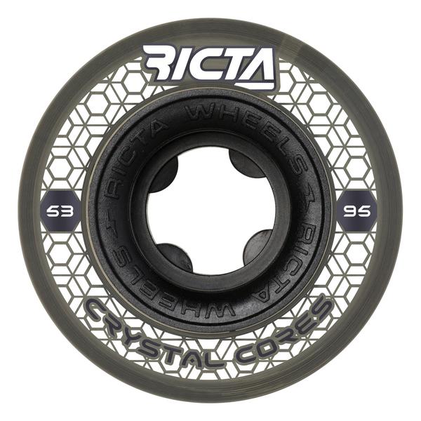 Ricta Wheels Crystal Cores Wide 53mm 95a Clear Black-Black Sheep Skate Shop