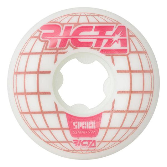 Ricta Wheels Mainframe Sparx 53mm 99a White - Red-Black Sheep Skate Shop