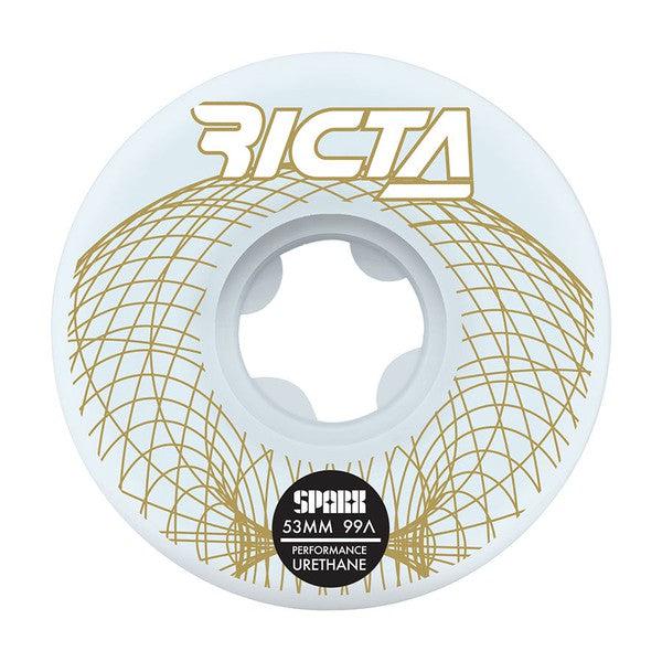 Ricta Wheels Wireframe Sparx 53mm 99a White-Black Sheep Skate Shop