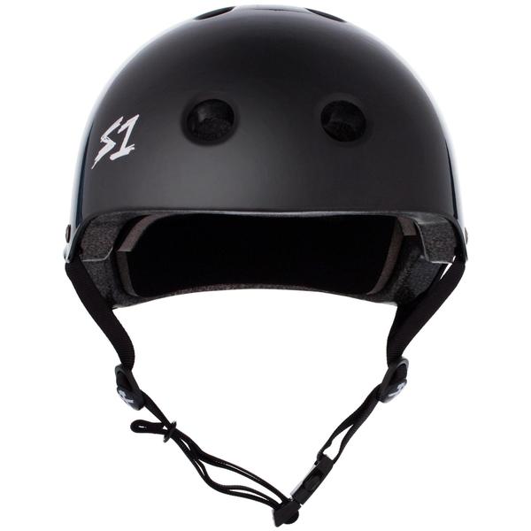 S1 Lifer Certified Skateboard Helmet Gloss Black-Black Sheep Skate Shop