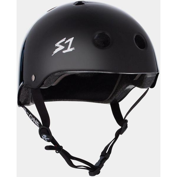 S1 Lifer Certified Skateboard Helmet Gloss Black-Black Sheep Skate Shop