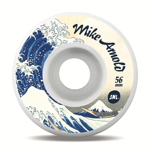 SML Wheels Mike Arnold Big Wave AG Formula V-Cut XL 56mm 99a White-Black Sheep Skate Shop