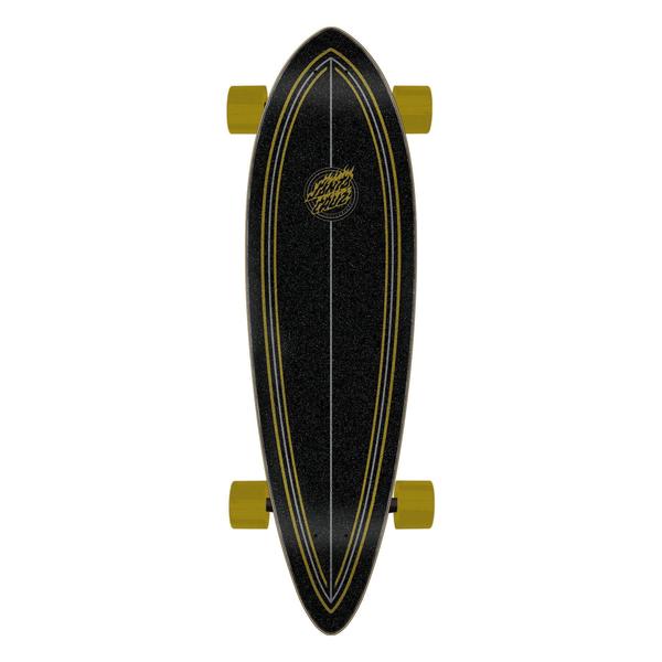 Santa Cruz Holo Flame Dot Pintail Cruiser Longboard Complete 9.2" x 33"-Black Sheep Skate Shop