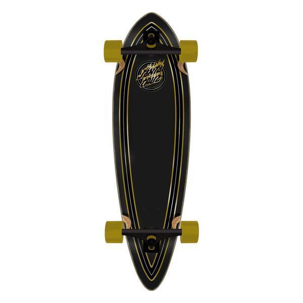Santa Cruz Holo Flame Dot Pintail Cruiser Longboard Complete 9.2" x 33"-Black Sheep Skate Shop