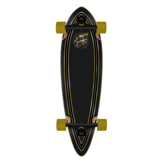 Santa Cruz Holo Flame Dot Pintail Cruiser Longboard Complete 9.2" x 33"-Black Sheep Skate Shop
