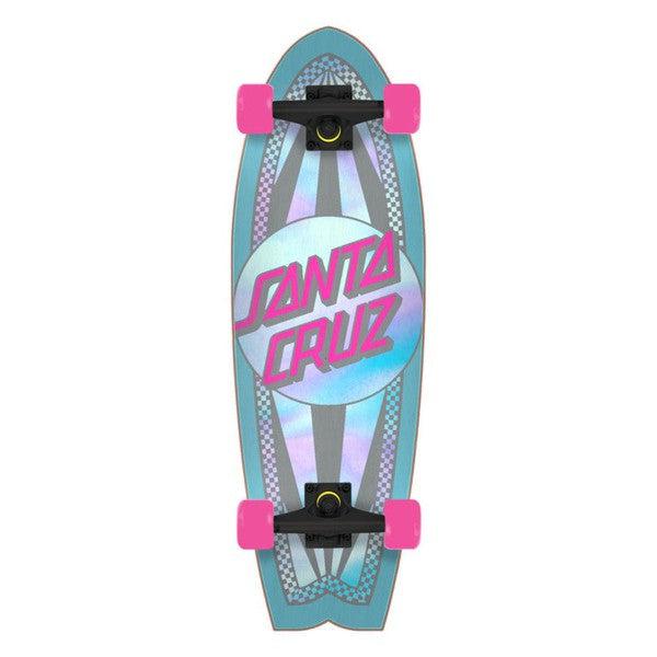 Santa Cruz Prismatic Dot Shark Cruiser Complete Skateboard 8.8" x 27.7"-Black Sheep Skate Shop