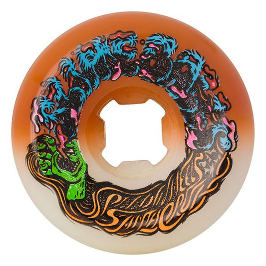 Santa Cruz Slime Balls Hair Balls 50-50 Wheels 56mm 95a Natural - Orange-Black Sheep Skate Shop