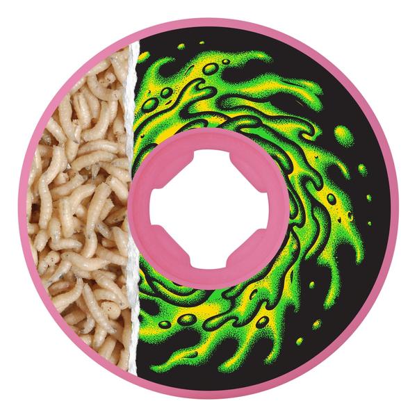 Santa Cruz Slime Balls Tear Away Maggots Wheels 54mm 97a Neon Pink-Black Sheep Skate Shop