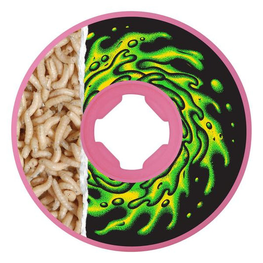 Santa Cruz Slime Balls Tear Away Maggots Wheels 54mm 97a Neon Pink-Black Sheep Skate Shop