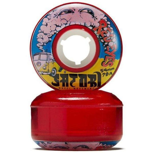 Satori Wheels Red Eyes Cruiser Wheels 54mm 78a Red-Black Sheep Skate Shop