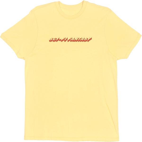 Sci-Fi Fantasy Line Logo T-Shirt Yellow-Black Sheep Skate Shop