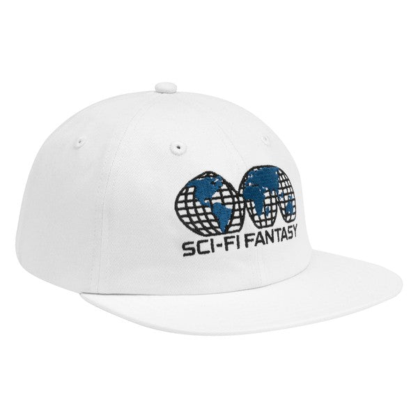 Sci-Fi Fantasy Skateboards Global Logo Hat White-Black Sheep Skate Shop