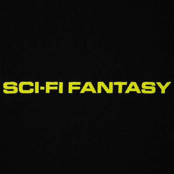 Sci-Fi Fantasy Skateboards Textured Logo T-Shirt Black-Black Sheep Skate Shop