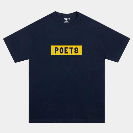 Poets Brand OG Box Logo Tee Navy