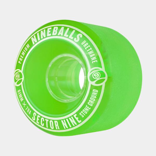 Sector 9 Nine Balls Soft Cruiser Wheels 78a 61mm Clear Green-Black Sheep Skate Shop
