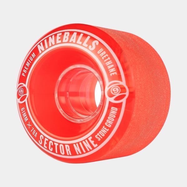 Sector 9 Nine Balls Soft Cruiser Wheels 78a 61mm Clear Red-Black Sheep Skate Shop