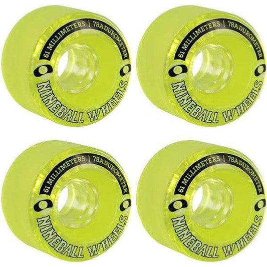 Sector 9 Nine Balls Soft Cruiser Wheels 78a 61mm Clear Yellow-Black Sheep Skate Shop