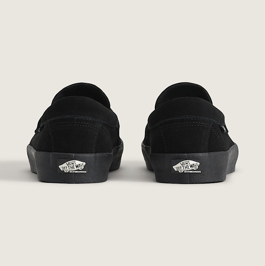 Vans Skate Loafer Shoe Suede Black - Black