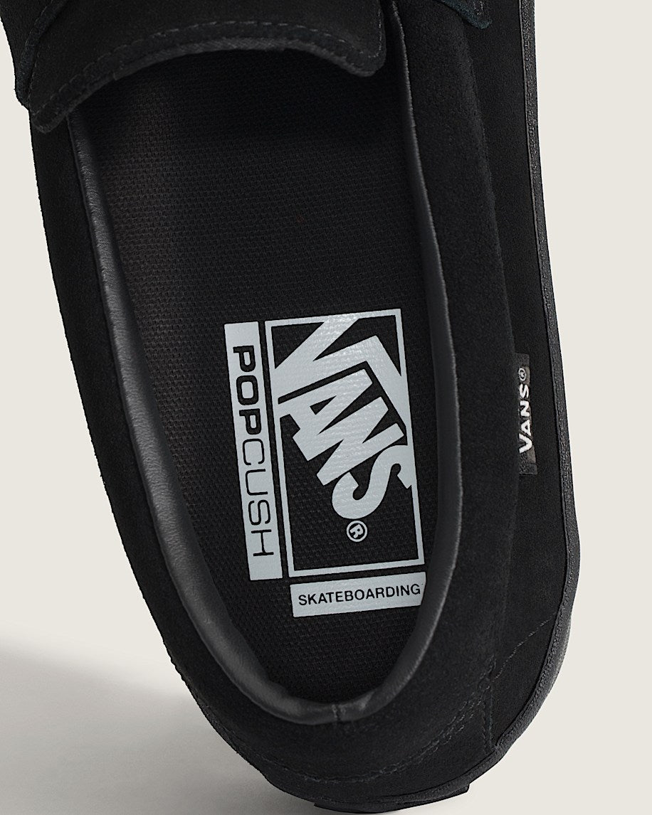 Vans Skate Loafer Shoe Suede Black - Black