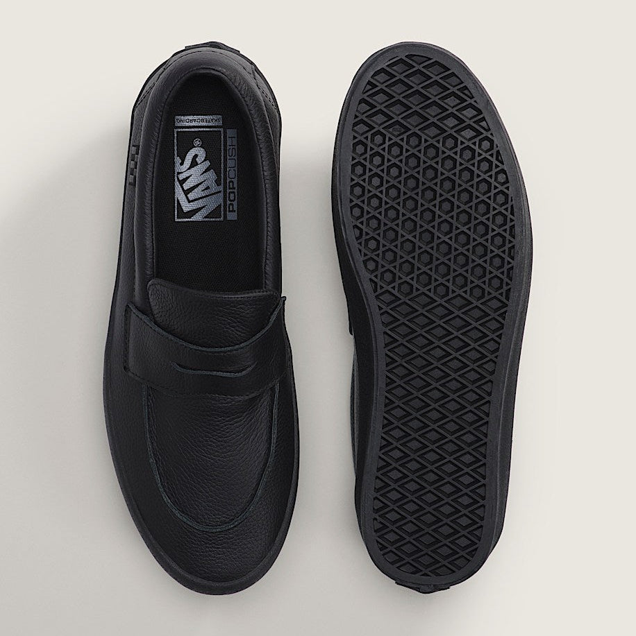 Vans Skate Loafer Shoe Leather Black - Black