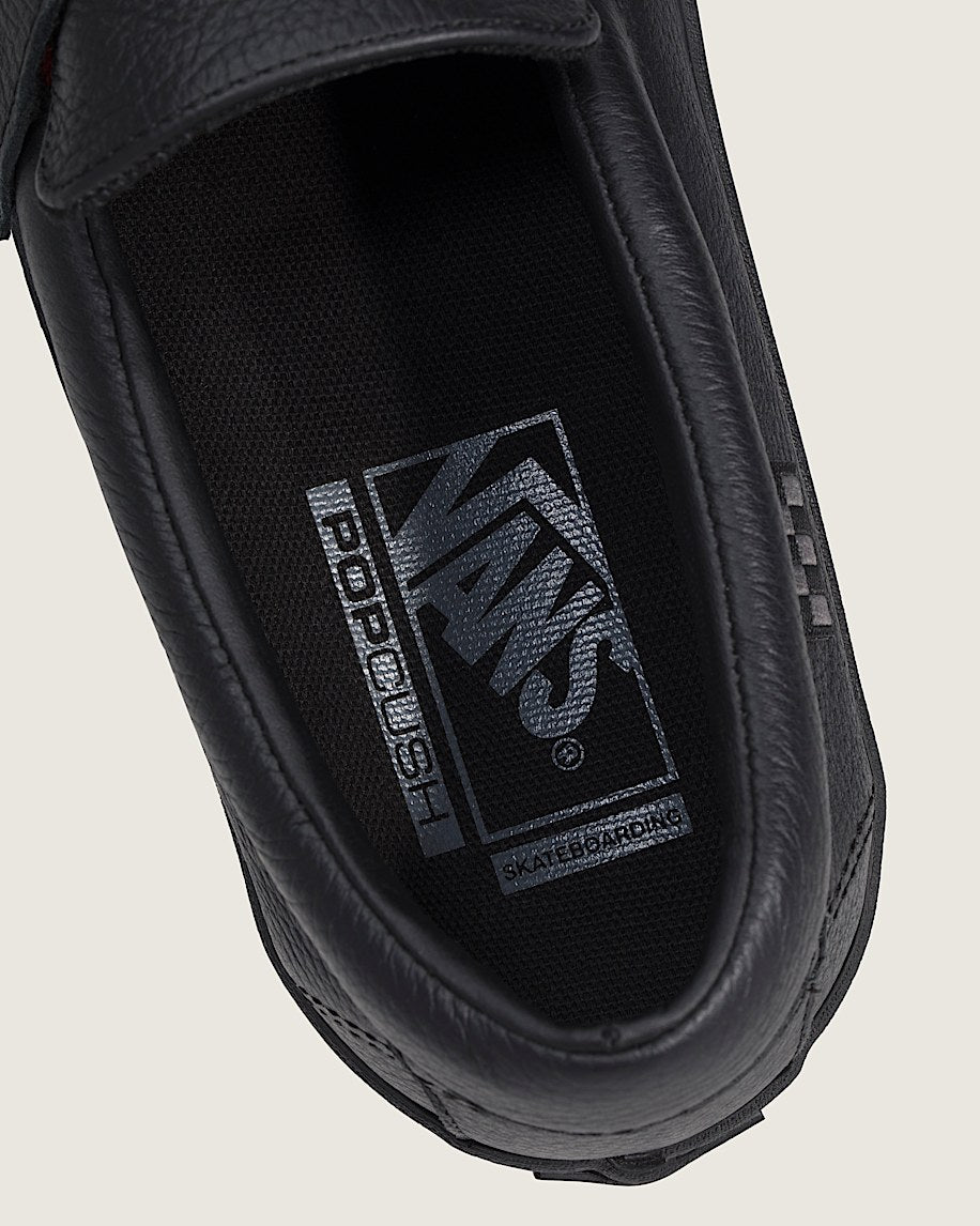Vans Skate Loafer Shoe Leather Black - Black