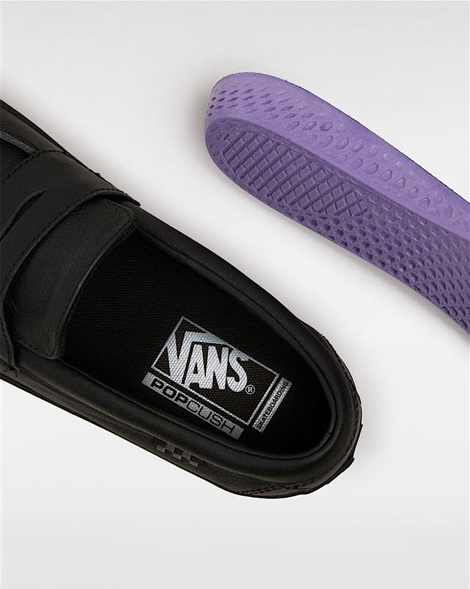 Vans Skate Loafer Shoe Leather Black - Black