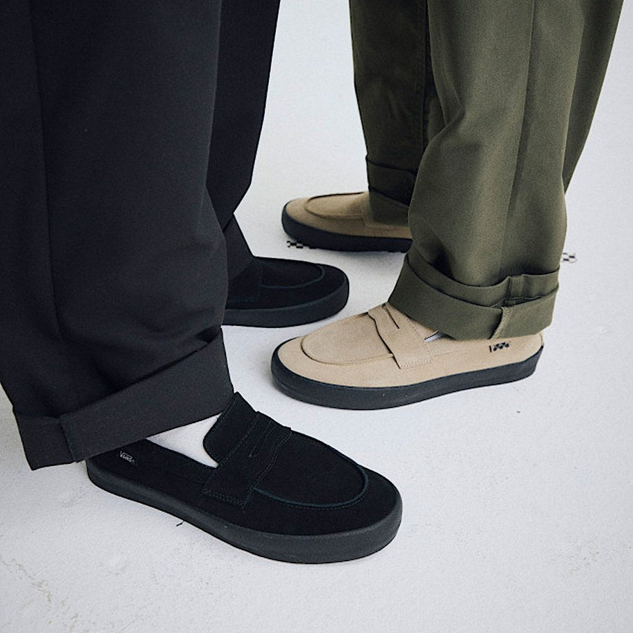 Vans Skate Loafer Shoe Suede Black - Black
