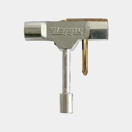 Slappy Trucks ST1 Standard Skate Tool with Rethreader and Bearing Press Silver-Black Sheep Skate Shop