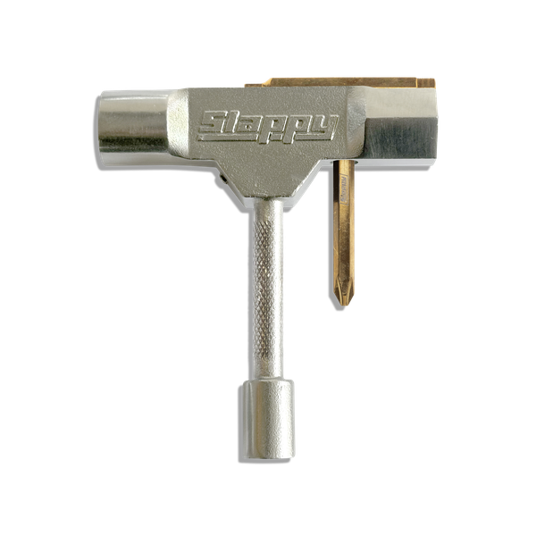 Slappy Trucks ST1 Standard Skate Tool with Rethreader and Bearing Press Silver-Black Sheep Skate Shop