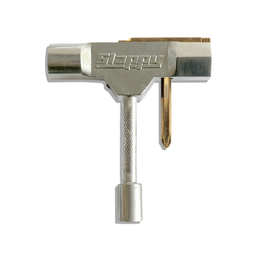 Slappy Trucks ST1 Standard Skate Tool with Rethreader and Bearing Press Silver-Black Sheep Skate Shop