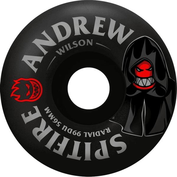 Spitfire Andrew Wilson Burn Squad Formula Four Radials Wheels 99du 56mm Black-Black Sheep Skate Shop