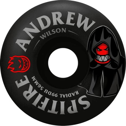 Spitfire Andrew Wilson Burn Squad Formula Four Radials Wheels 99du 56mm Black-Black Sheep Skate Shop