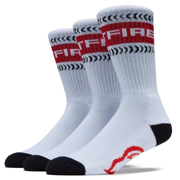 Spitfire Classic 87' Bighead Crew Socks 3-Pack Red - White - Black-Black Sheep Skate Shop