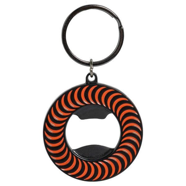 Spitfire Classic Swirl Gold Keychain - Bottle Opener Black