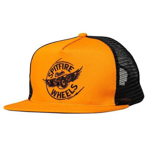 Spitfire Flying Classic Mesh Trucker Snapback Hat Orange - Black-Black Sheep Skate Shop