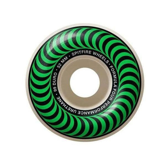 Spitfire Formula Four Green Classics Wheels 99du 52mm-Black Sheep Skate Shop