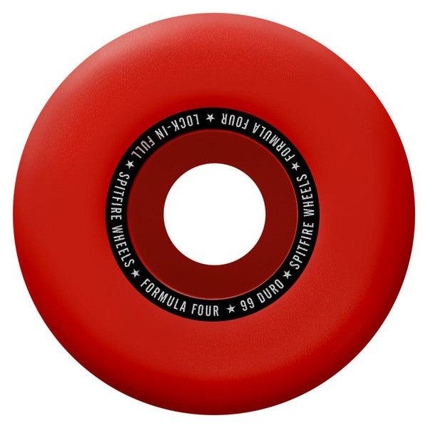 Spitfire Formula Four Lock-Ins Full Wheels Red 99du 55mm-Black Sheep Skate Shop