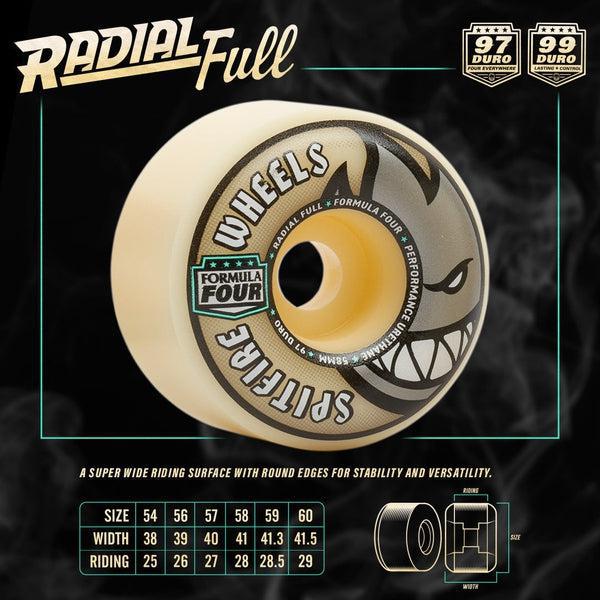 Spitfire Formula Four Radial Full Wheels 97du 56mm – Black Sheep