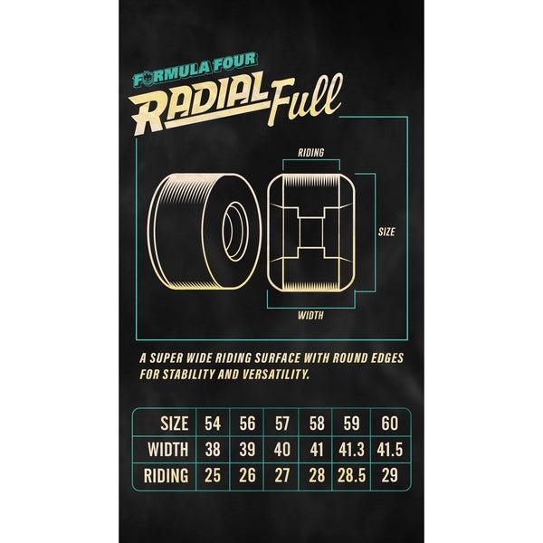 Spitfire Formula Four Radial Full Wheels 97du 56mm – Black Sheep