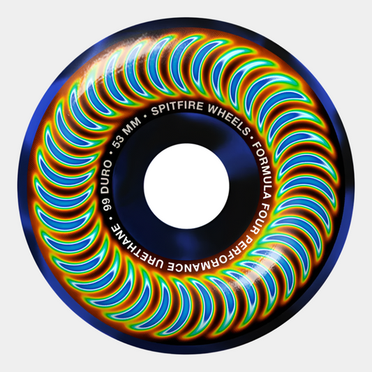 Spitfire Wheels F4 Radioactive Classic 99d 53mm Black - Blue Swirl-Black Sheep Skate Shop