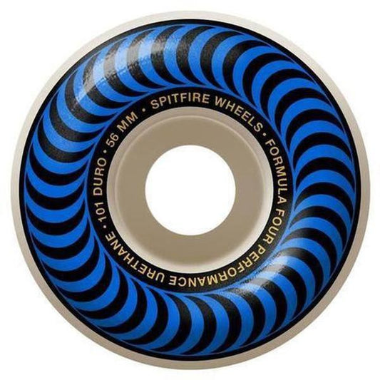 Spitfire Wheels Formula Four 101D Classics 56mm White - Blue Print-Black Sheep Skate Shop